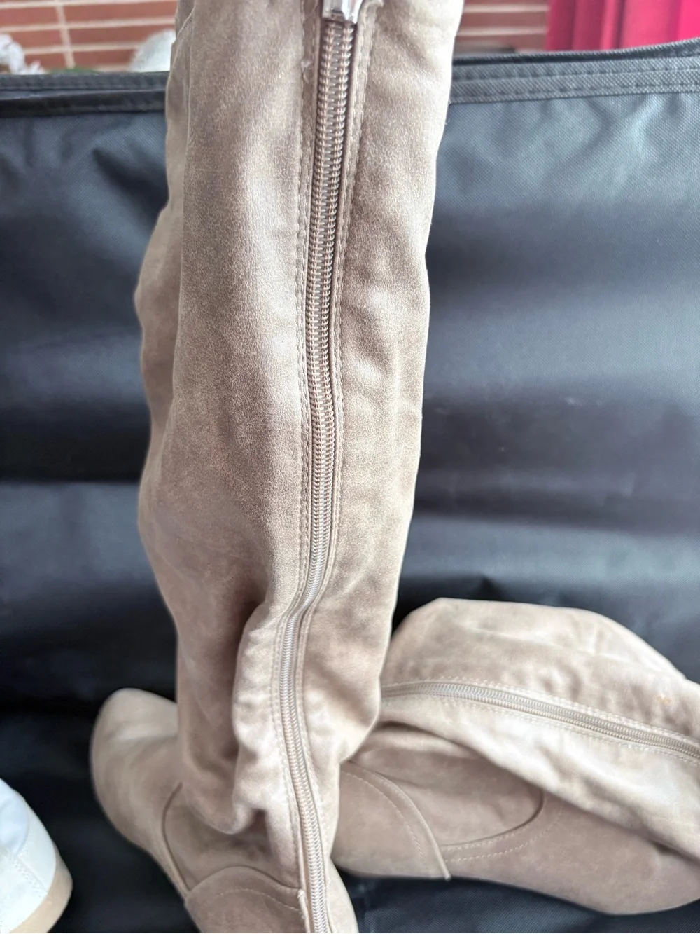 Fergalicious Taupe Over-the-Knee Slouch Boots